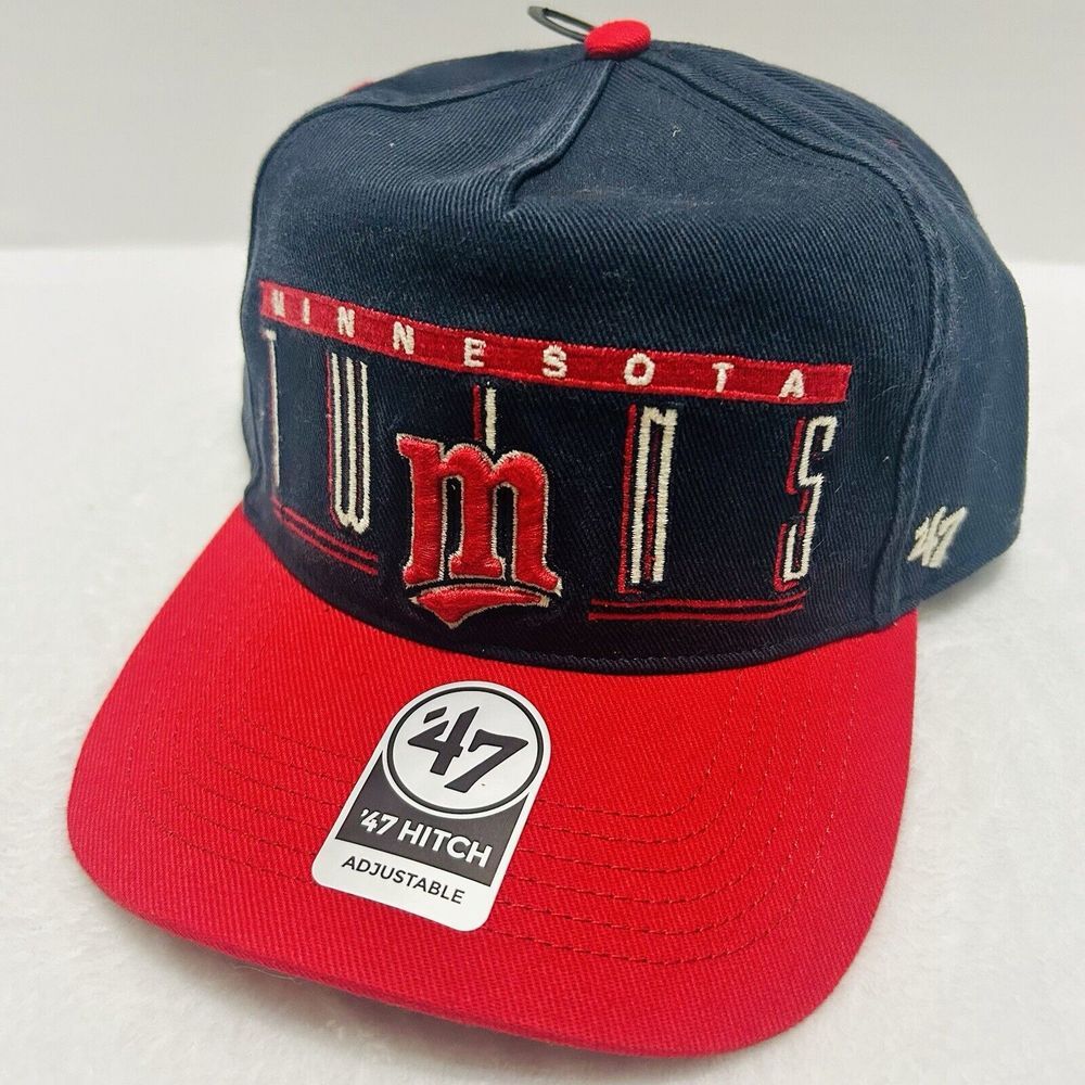 '47 Brand Minnesota Twins Cooperstown Hitch Snapback‎ Hat Cap Adjustable Blue